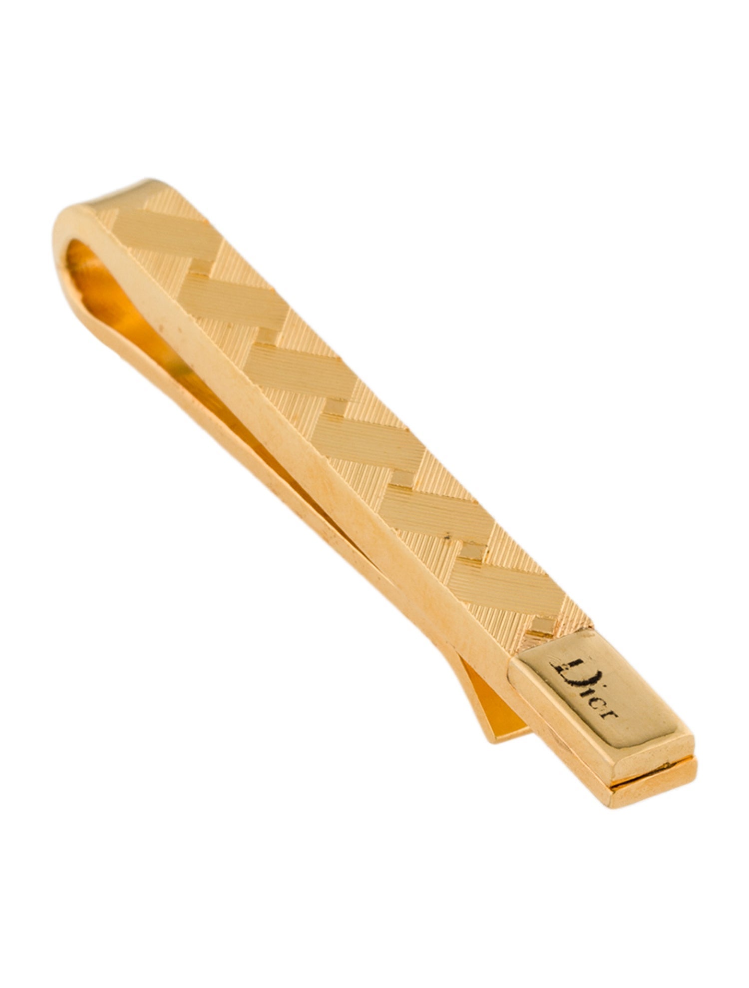 Christian Dior Vintage Textured Tie Clip