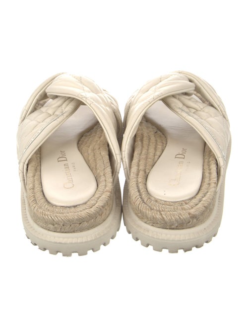 Christian Dior Cannage Pattern Leather Espadrilles