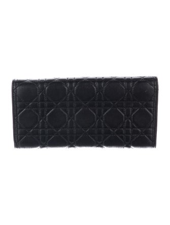 Christian Dior 2013 Lady Dior Rendezvous Wallet On Chain Trifold Wallet