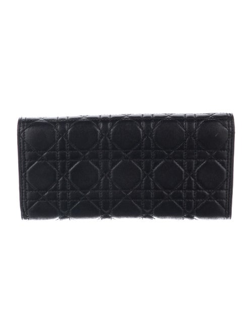 Christian Dior 2013 Lady Dior Rendezvous Wallet On Chain Trifold Wallet