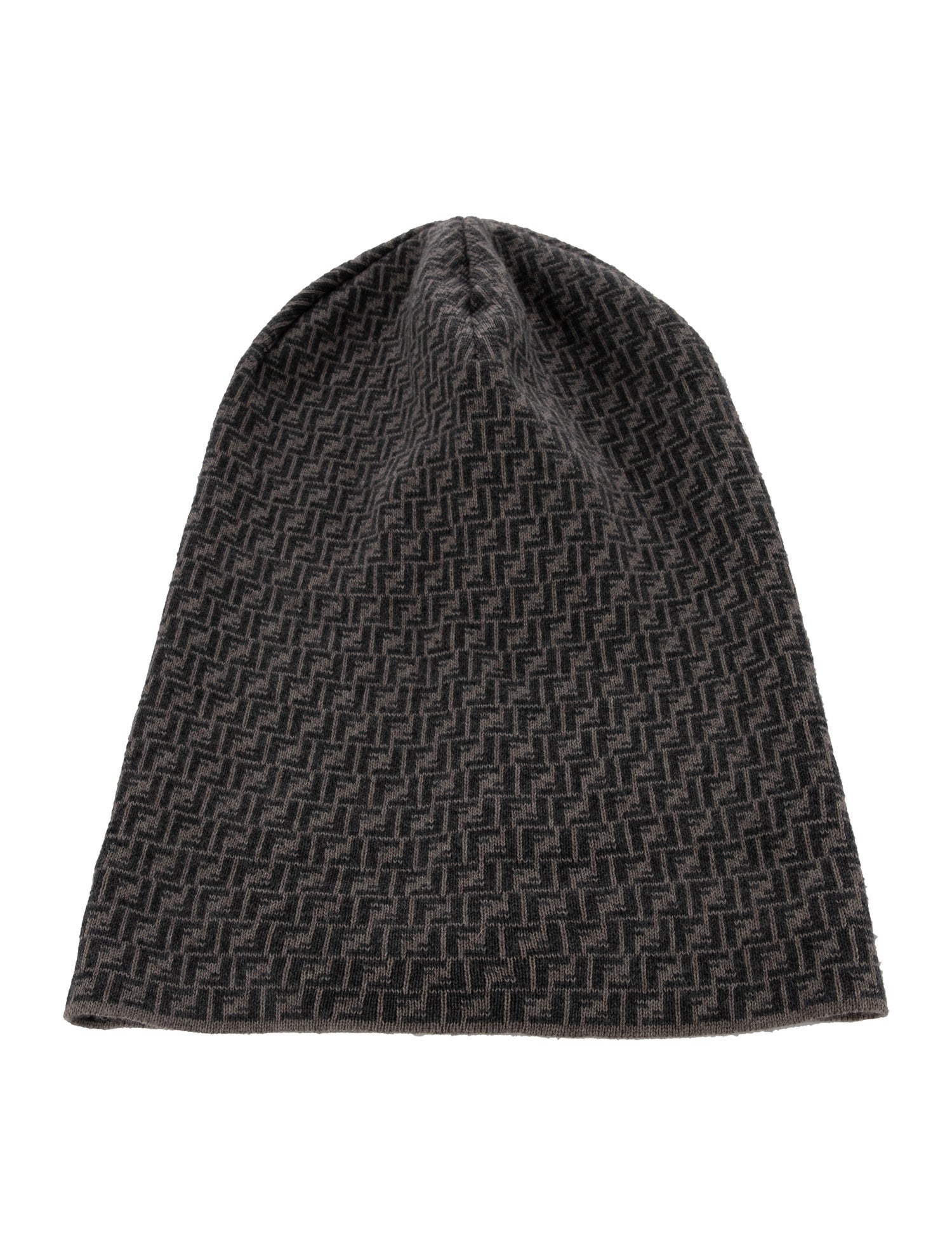 Fendi Pattern Printed Wool Beanie