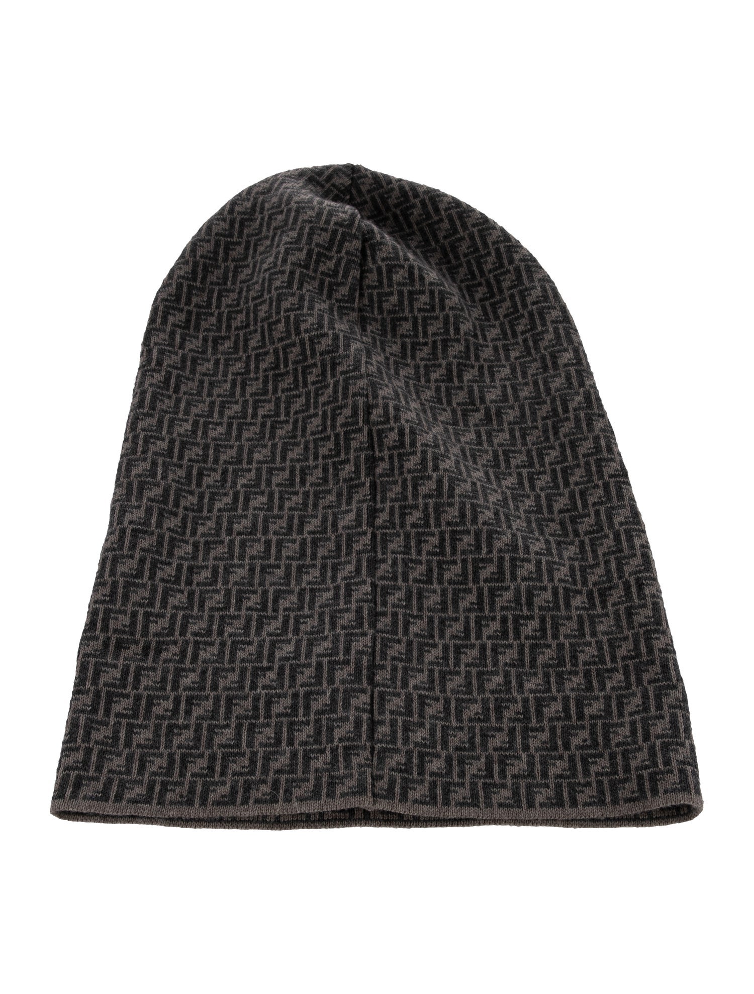 Fendi Pattern Printed Wool Beanie