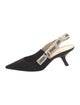 Christian Dior Bow Accents Slingback Pumps