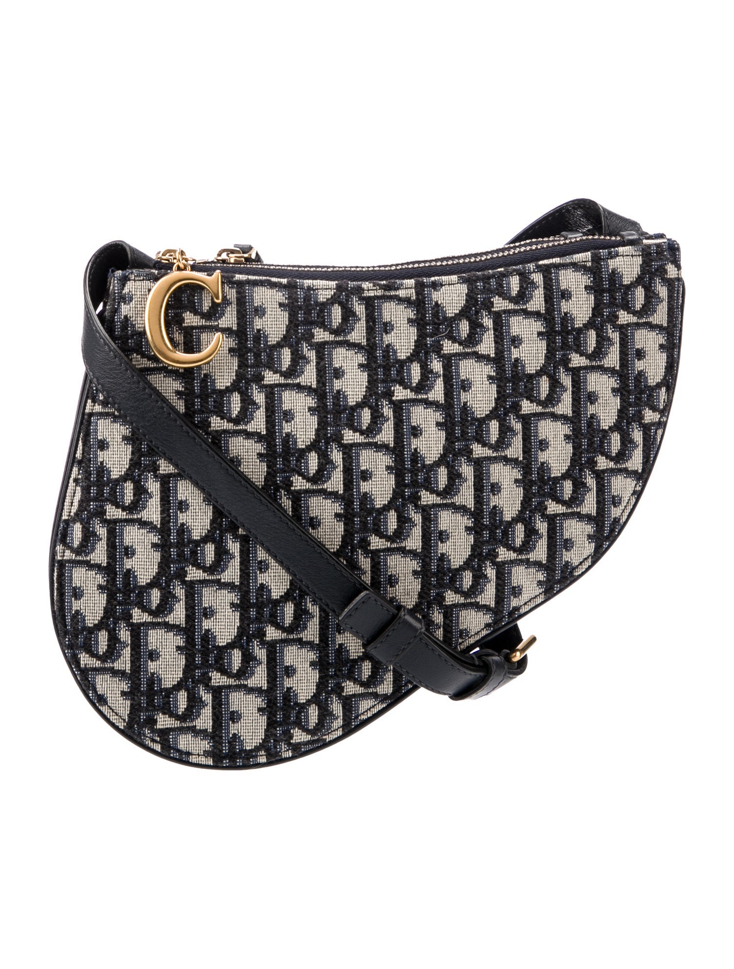 Christian Dior Oblique Jacquard Saddle Triple Zip