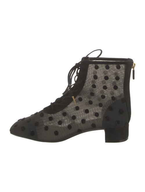 Christian Dior Mesh Animal Print Combat Boots
