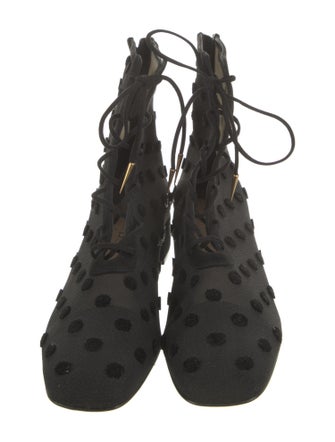 Christian Dior Mesh Animal Print Combat Boots