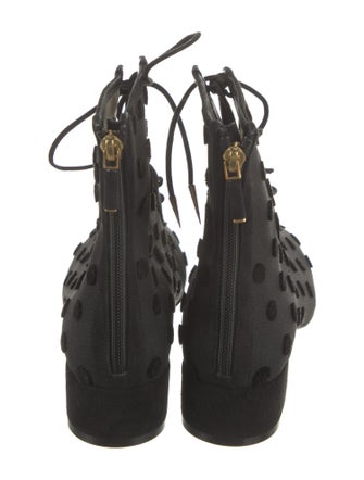 Christian Dior Mesh Animal Print Combat Boots