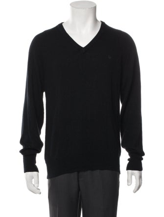 Christian Dior V-Neck Long Sleeve Pullover