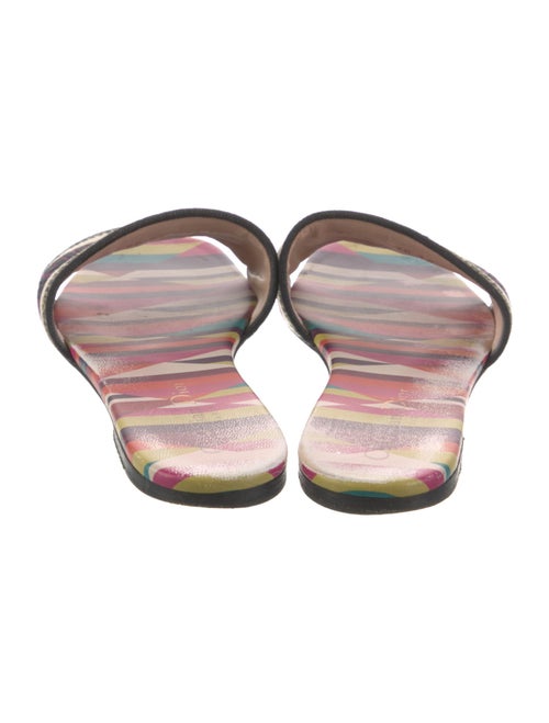 Christian Dior Canvas Printed Slides