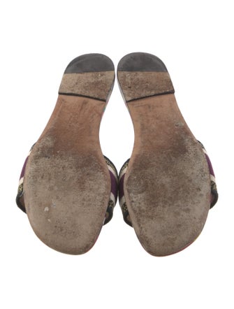 Christian Dior Canvas Printed Slides