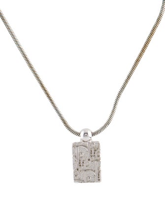 Christian Dior Crystal Trotter Pendant Necklace