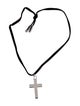 Christian Dior Cross Pendant Choker Necklace