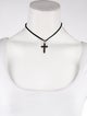 Christian Dior Cross Pendant Choker Necklace