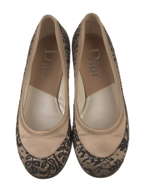 Christian Dior Lace Lace Pattern Ballet Flats