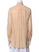 Christian Dior Silk Striped Button-Up Top