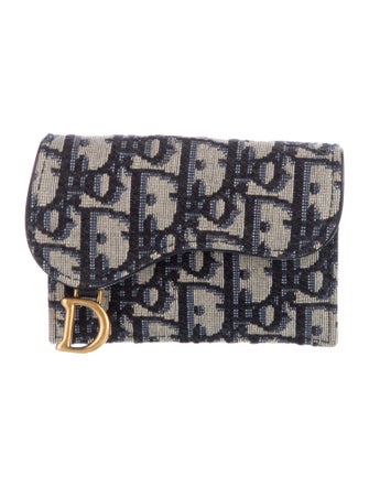 Christian Dior Oblique Jacquard Canvas Compact Wallet