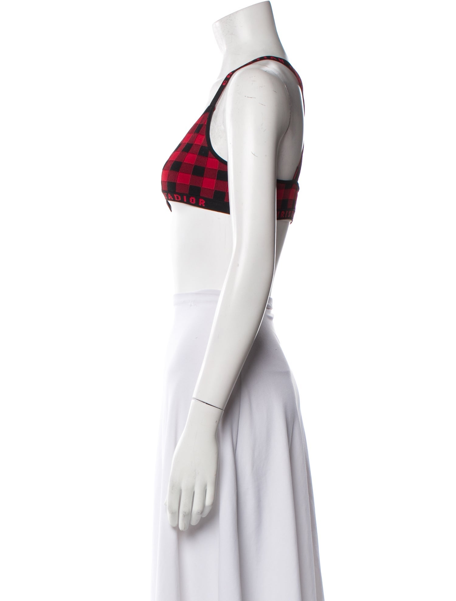 Christian Dior Printed V-Neck Crop Top