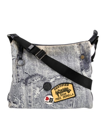 Christian Dior Hobos Denim Messenger Bag