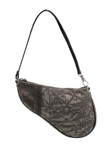 Christian Dior Handle Bags Diorissimo Saddle Pochette Vintage