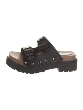Christian Dior Leather Studded Accents Slides