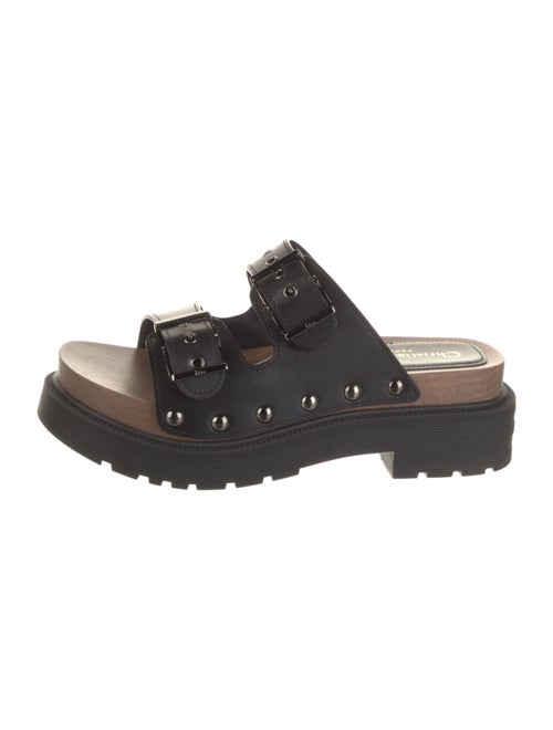 Christian Dior Leather Studded Accents Slides