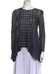 Christian Dior Plaid Print Bateau Neckline Blouse