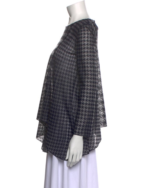 Christian Dior Plaid Print Bateau Neckline Blouse
