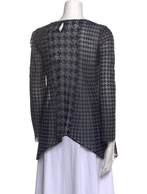 Christian Dior Plaid Print Bateau Neckline Blouse