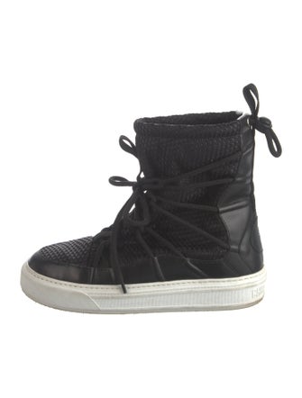 Christian Dior Leather Lace-Up Boots