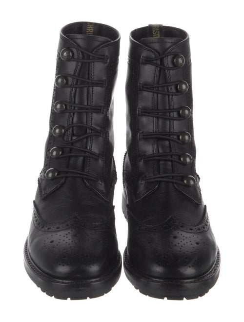 Christian Dior Diorunit Leather Combat Boots