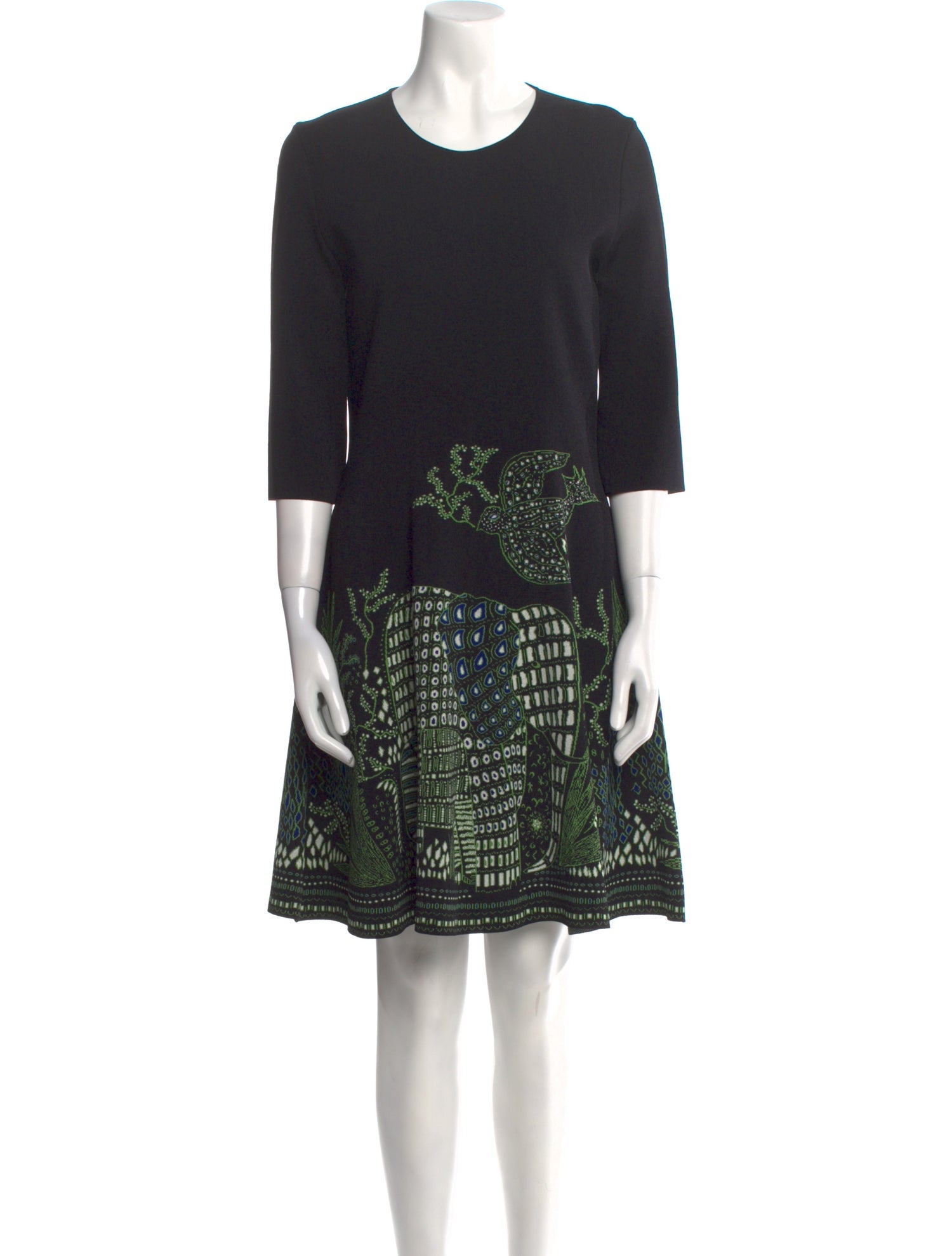 Christian Dior Printed Knee-Length Dress