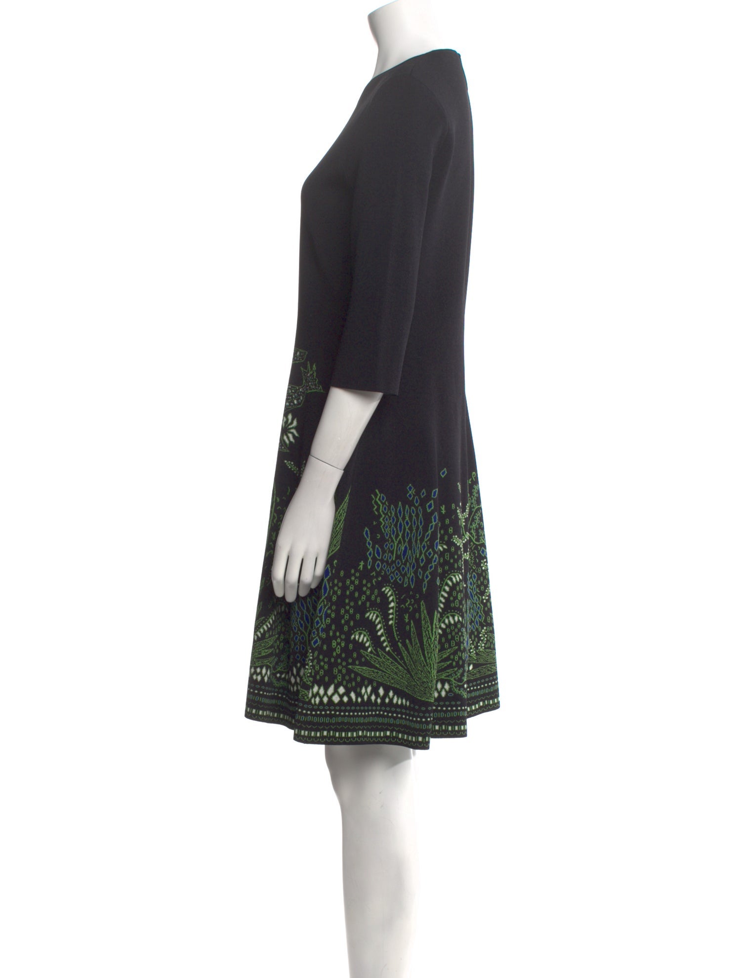 Christian Dior Printed Knee-Length Dress