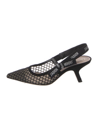 Christian Dior Mesh Mesh Accents Slingback Pumps