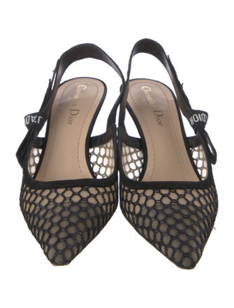 Christian Dior Mesh Mesh Accents Slingback Pumps