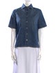 Christian Dior Short Sleeve Button-Up Top