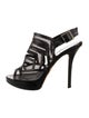 Christian Dior Mesh Mesh Accents Slingback Sandals