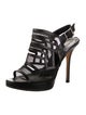Christian Dior Mesh Mesh Accents Slingback Sandals