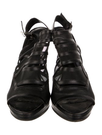 Christian Dior Mesh Mesh Accents Slingback Sandals