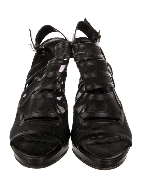 Christian Dior Mesh Mesh Accents Slingback Sandals