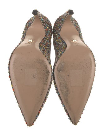Christian Dior Mesh Sequin Embellishments Pumps