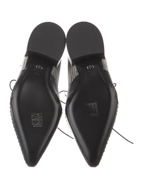 Christian Dior Crocodile Animal Print Lace-Up Boots