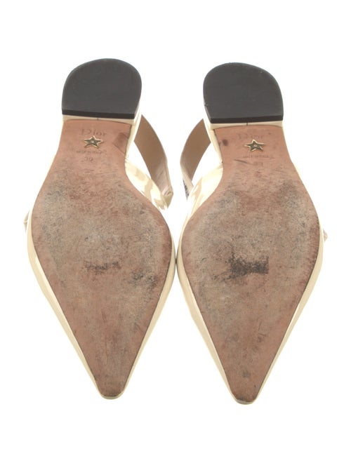 Christian Dior Patent Leather Printed Slingback Flats