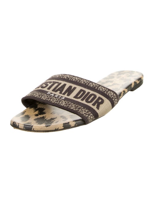 Christian Dior Canvas Printed Slides