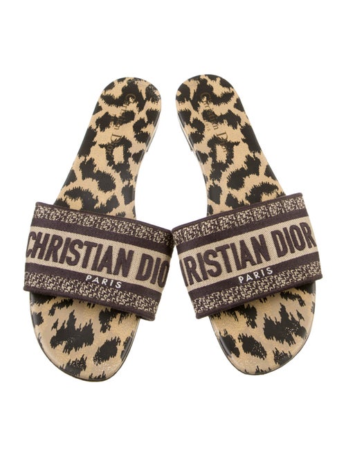 Christian Dior Canvas Printed Slides