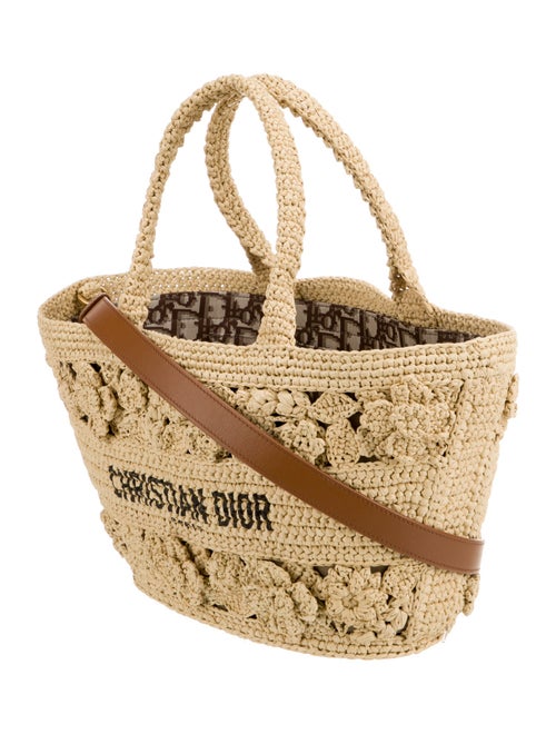 Christian Dior Raffia Hat Basket