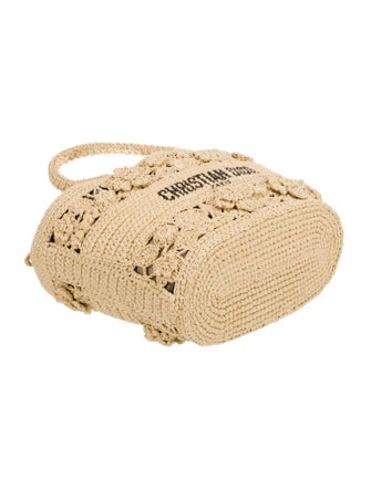 Christian Dior Raffia Hat Basket