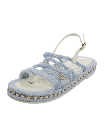 Chanel Chain-Link Accents Espadrilles