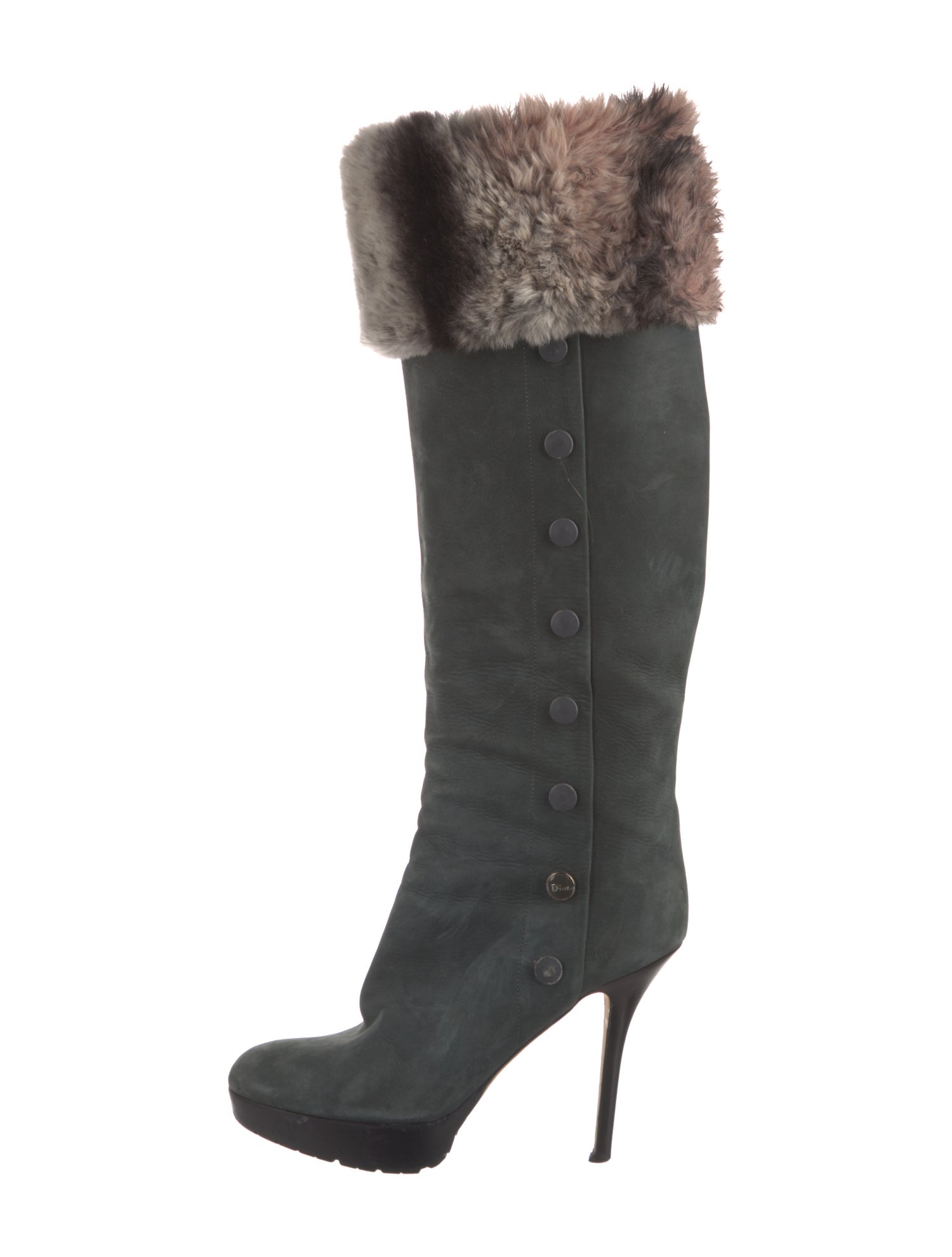 Christian Dior Suede Printed Boots