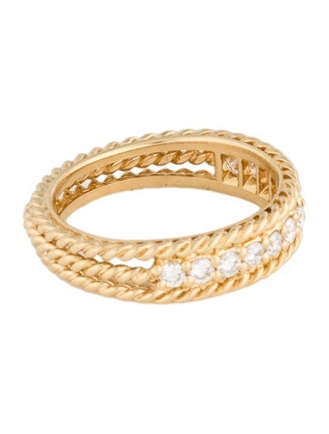 Christian Dior Band 18K Vintage Diamond Twist 6.25