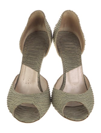 Christian Dior Python Animal Print D'Orsay Pumps